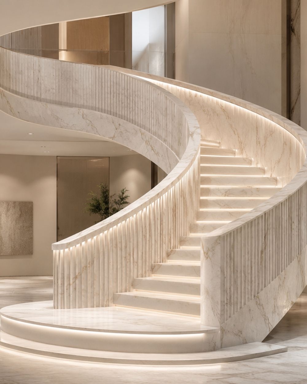 Grand Staircases in Makrana marble by Everstone — 1