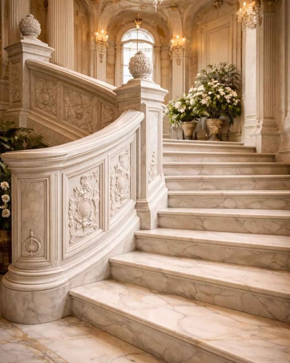 Grand Staircases in Makrana marble by Everstone — 3