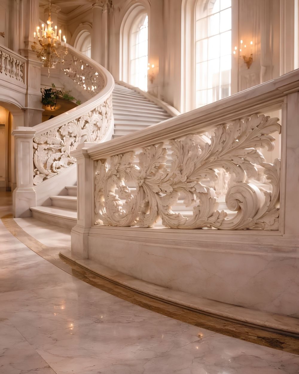 Grand Staircases in Makrana marble by Everstone — 4