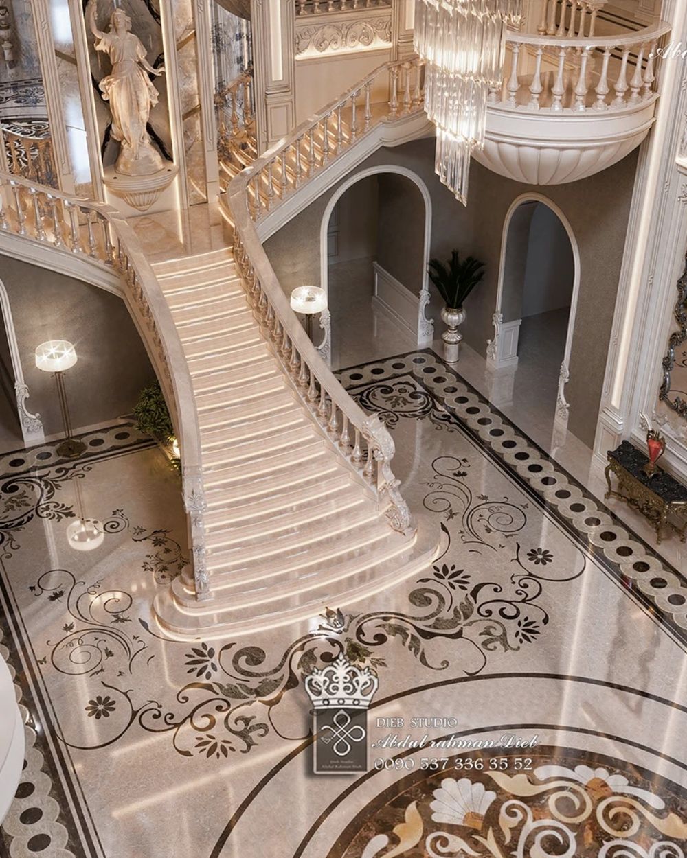 Grand Staircases in Makrana marble by Everstone — 18