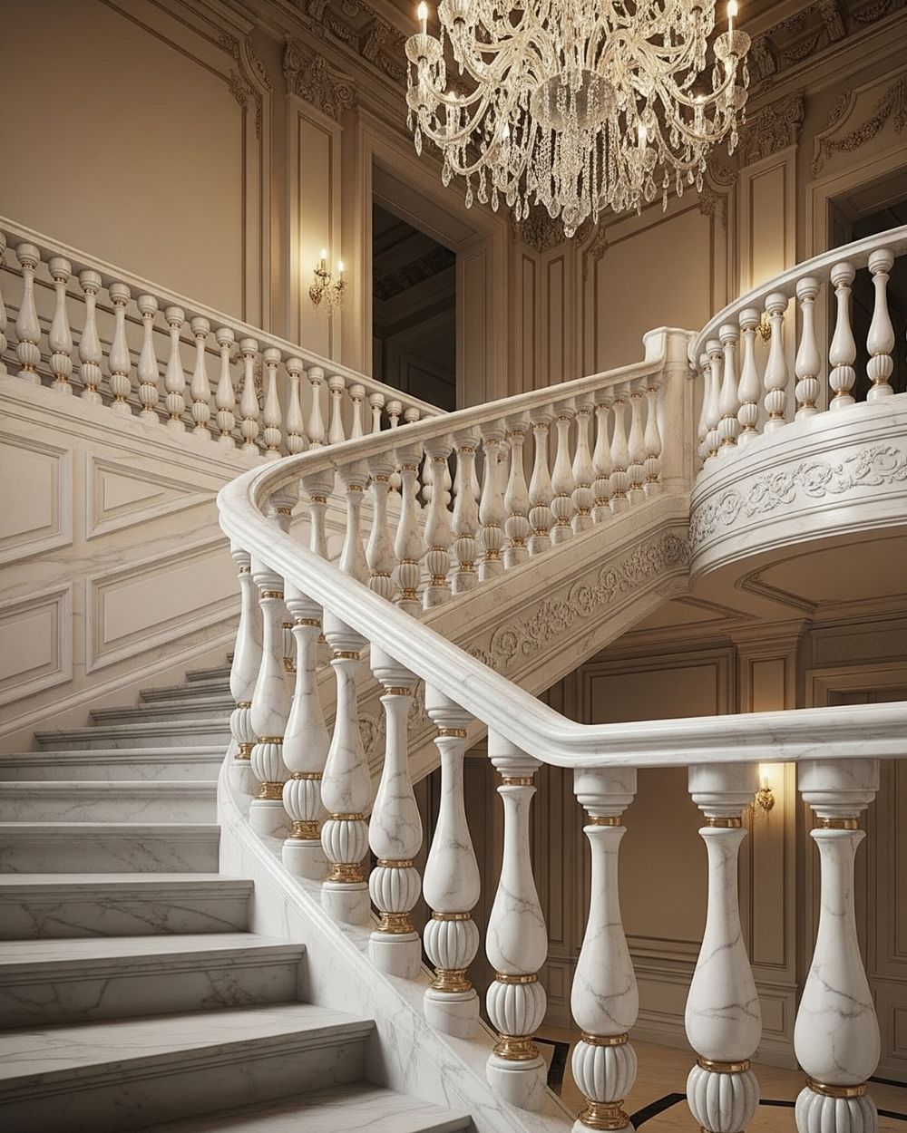 Grand Staircases in Makrana marble by Everstone — 29