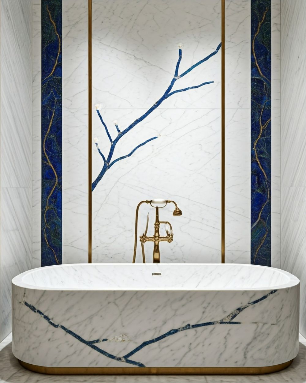 Pietra Dura & Statement Floors in Makrana marble by Everstone — 14